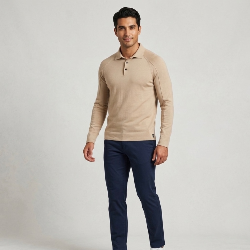 GOOD MAN POLO LONG SLEEVE SHIRT